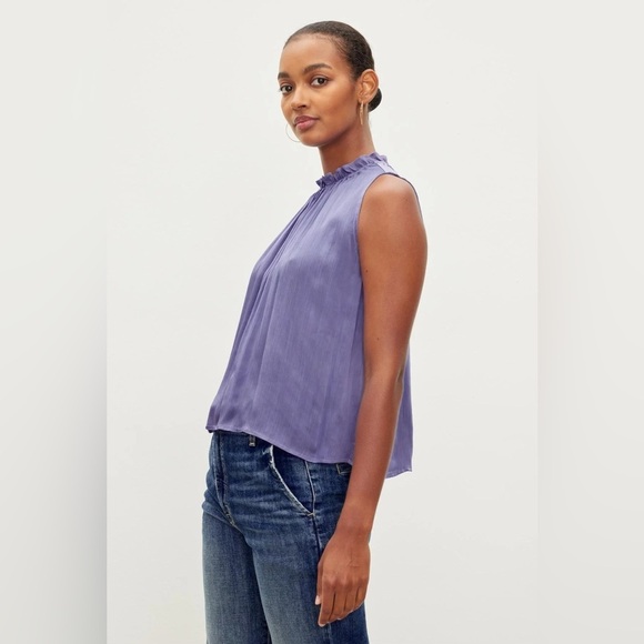 Velvet By Graham & Spencer Kiana Ruffle Neck Top
Periwinkle NWT - Picture 7 of 7